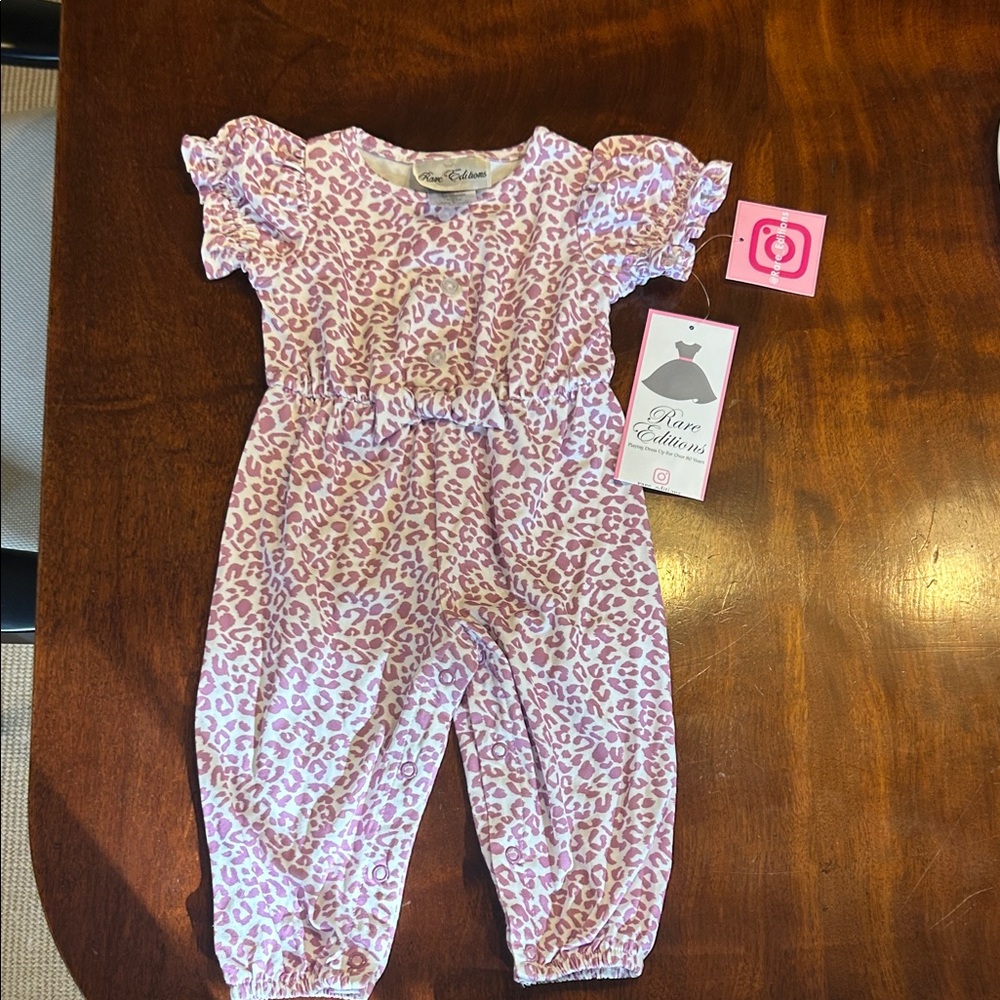 Carter's Light Pink Leopard Print Kids Romper